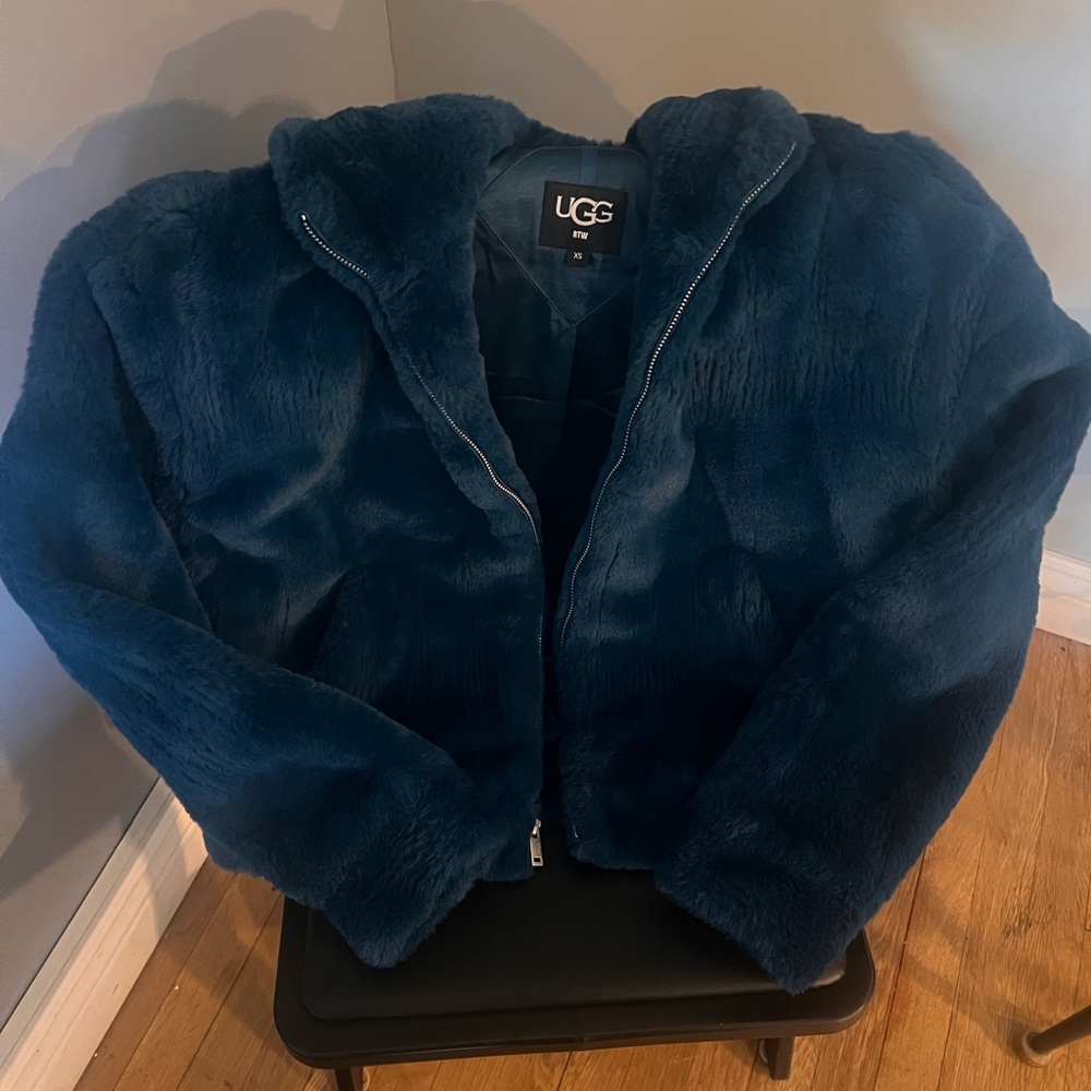UGG Women's Deep Blue Teddy Jacket